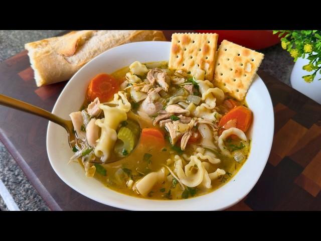 The BEST Chicken Noodle Soup Recipe! This Soup Will CURE All Winter Sniffles!