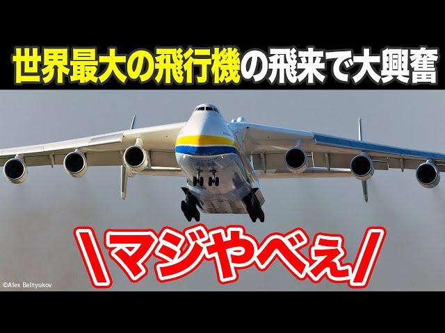 【興奮の航空無線】世界最大の飛行機が来て盛り上がる管制官とパイロット