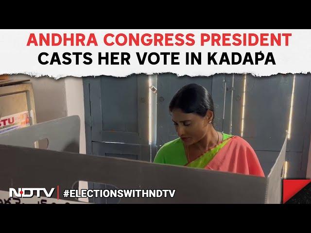 Phase 4 Voting News | Andhra Congress President YS Sharmila Casts Her Vote