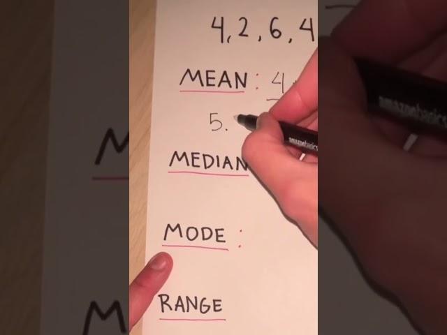 Mean median mode range