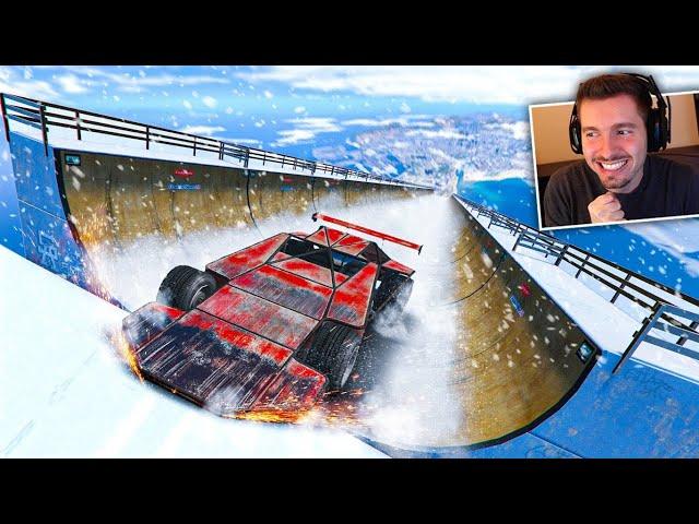 GTA V Online: VAI E VOLTA na pista infinita de NEVE! (SKATE)