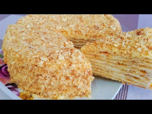 The recipe for a stunningly light Napoleon cake! Oh, what a yummy! A SIMPLE AND VERY FAST RECIPE!