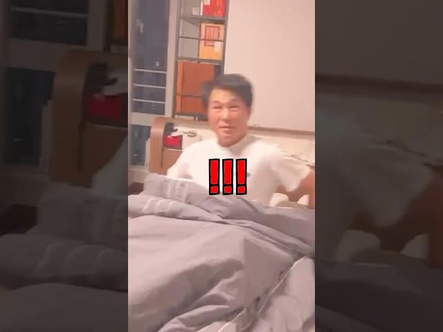 Pranking sleeping dad