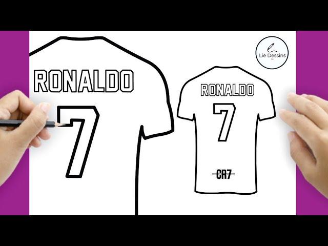 Comment dessiner le maillot de Cristiano Ronaldo - Tutoriel facile