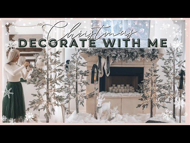 NEW 2021 CHRISTMAS DECORATE WITH ME | CHRISTMAS DECOR IDEAS PART 1 | WINTER FOREST THEME | HOLIDAY