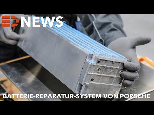 So werden die Batterien von Porsche Taycan und Co repariert | Elektroauto Batterie Modul Tausch