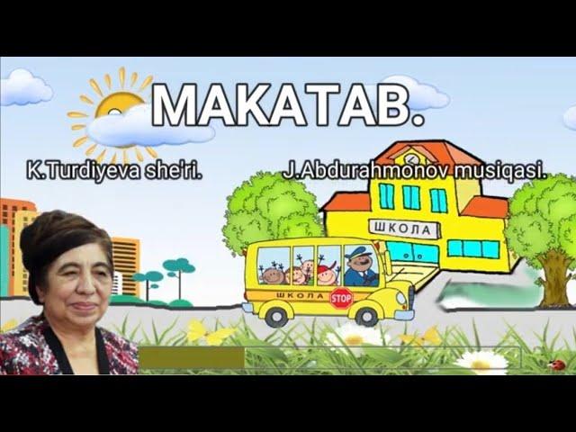 4-sinf | "Maktab" qo'shig'i. K.Turdiyeva she’ri. J.Abdurahmonov musiqasi. #karaoke