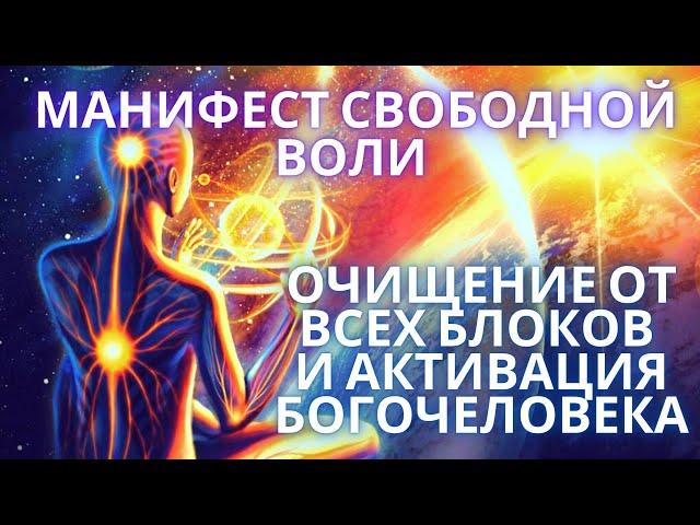  МАНИФЕСТ СВОБОДНОЙ ВОЛИ ОЧИЩЕНИЕ ОТ ВСЕХ БЛОКОВ И АКТИВАЦИЯ БОГОЧЕЛОВЕКА / ВРАТА ЛЬВА / ЧЕННЕЛИНГ