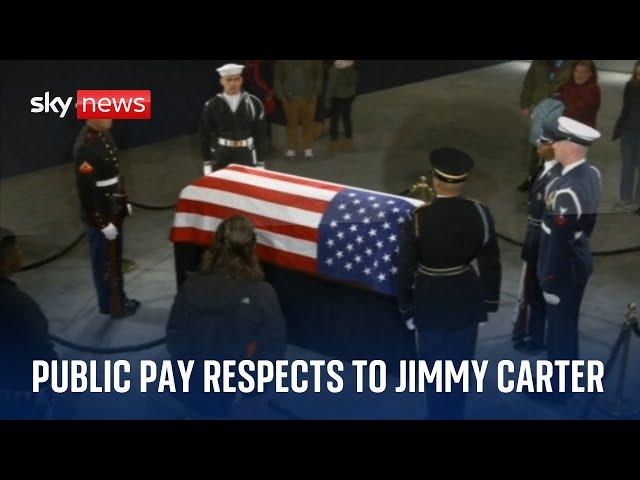 The public pay their respects to former US president Jimmy Carter