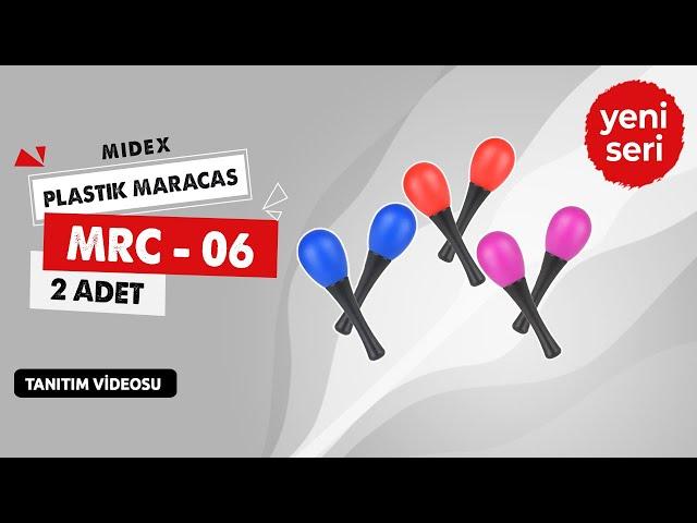 Midex Orf-MRC-06 Örf Aletleri  Marakas Plastik Maracas 2 Adet (Çift)