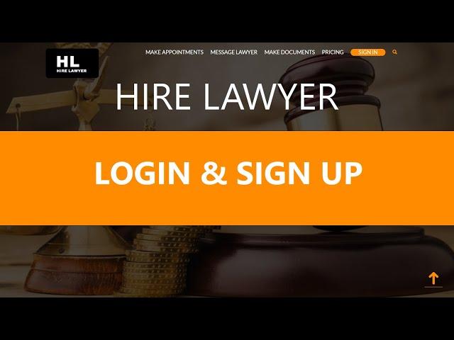 Web Development Project: Hire Lawyer Website - Part 3 Login and Sign up