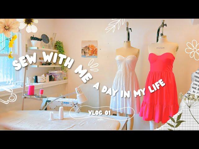 sew with me // a day in my life vlog 01