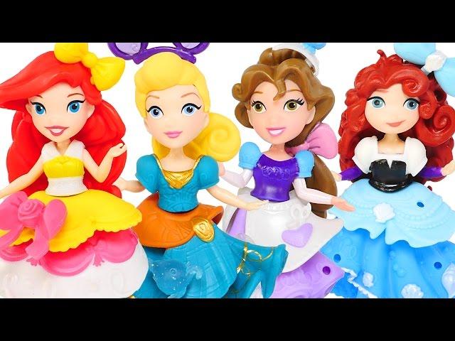 4 NEW Disney Princess Little Kingdom Dolls - Ariel * Cinderella * Belle * Merida