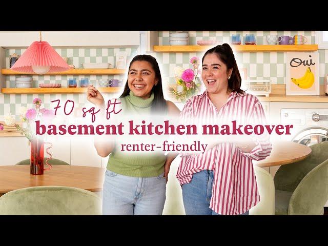 *EXTREME* 70 Sq Ft Studio Apartment Kitchen Makeover | Renter-Friendly!!