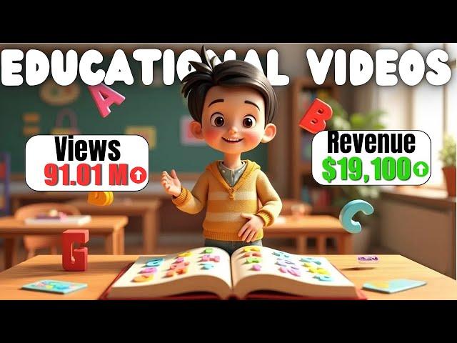 Earn $19,100/Month Creating Kids EDUCATIONAL Videos with FREE AI Tools