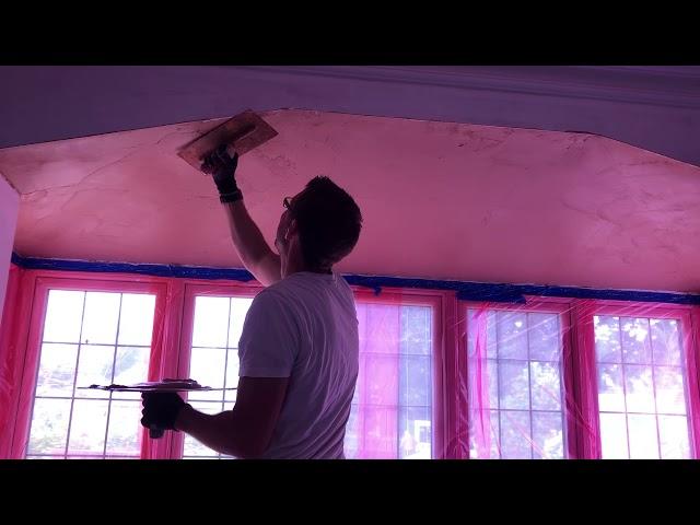 Plastering a ceiling -  pva and skim - Plastering Guru