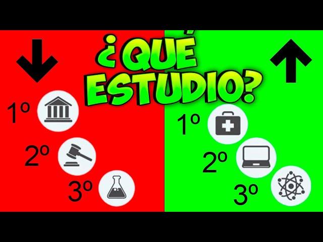 PEORES y MEJORES carreras para estudiar en 2022-23 