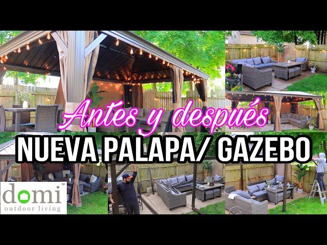 PATIO MAKEOVER | TRANSFORMACIÓN EXTREMA  NUEVO GAZEBO domi | VIDEOS DE LIMPIEZA #cleaning