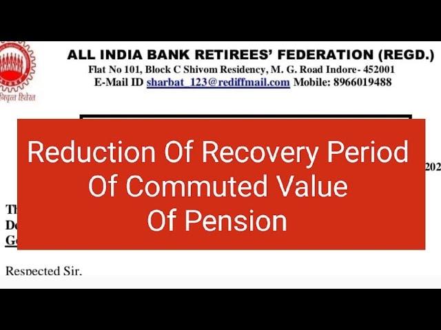 AIBRF - Recovery Of Commuted Value Of Pension