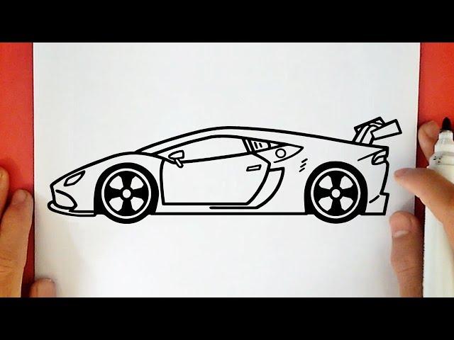 HOW TO DRAW A LAMBORGHINI CAR