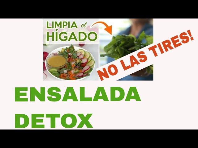 Receta de ENSALADA  para LIMPIAR el HÍGADO  con ADEREZO de JENGIBRE para DESINTOXICAR