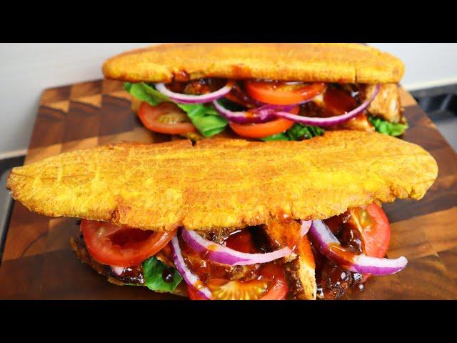 How To Make Jamaican Jerk Chicken Fry Plantains Sandwich Step By Step Recipe | Plantains Sandwich