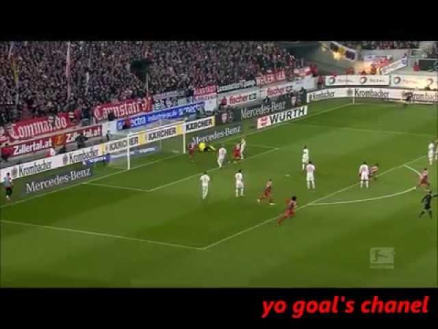 David Alaba Free Kick Goals Stuttgart vs Bayern Munich (0-2) - Bundesliga 2015