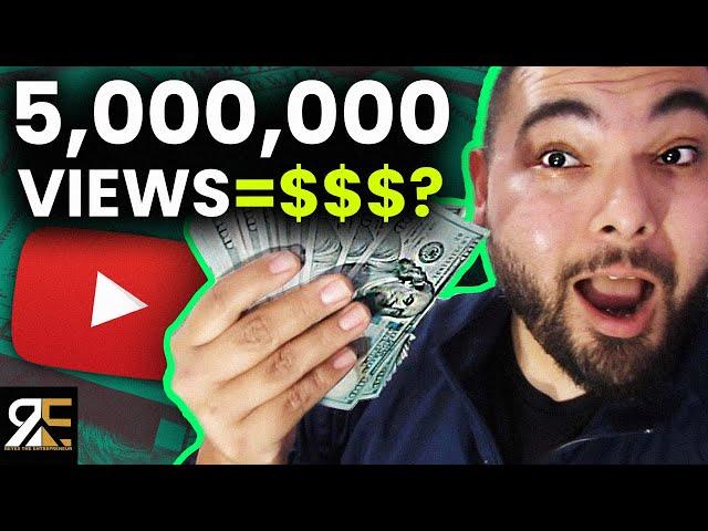 How much YOUTUBE PAID me for 5 MILLION VIEWS!!