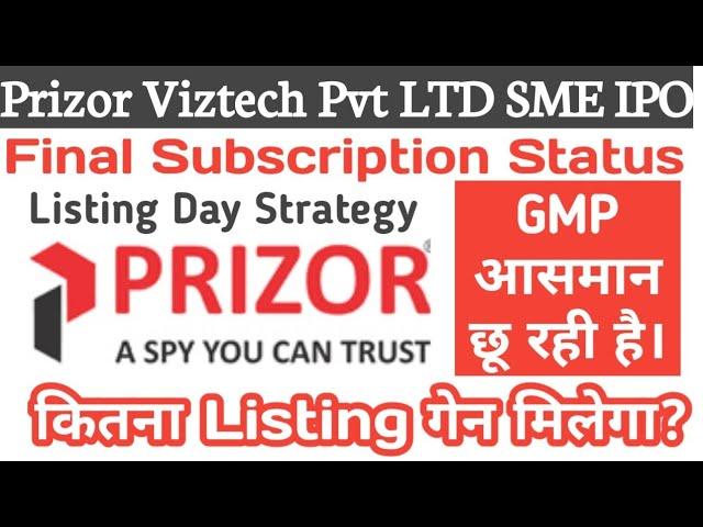 Prizor Viztech IPO Listing day strategy & GMP !