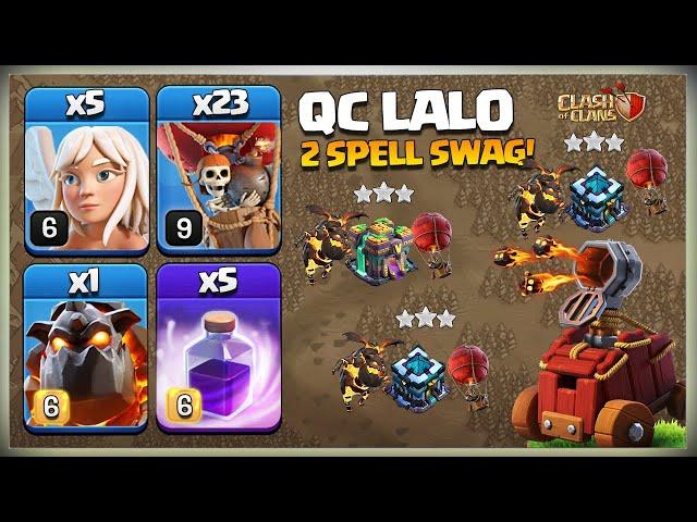 AFTER UPDATE Th13 Queen Charge LaLo | TH13 QC LALO | Th13 LAVALOON Attack - Best Th13 3 Star Attack