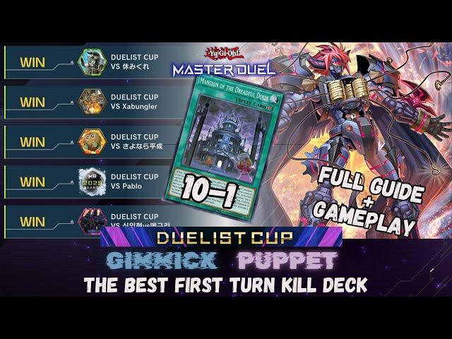 Gimmick Puppet FTK |Full Guide + Gameplay| DuelistCup | Yugioh MasterDuel |