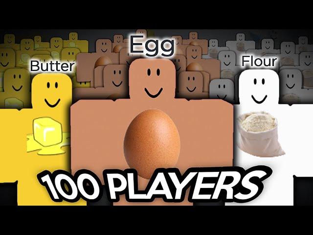 How to Bake a ROBLOX Cake... but with 100 PLAYERS