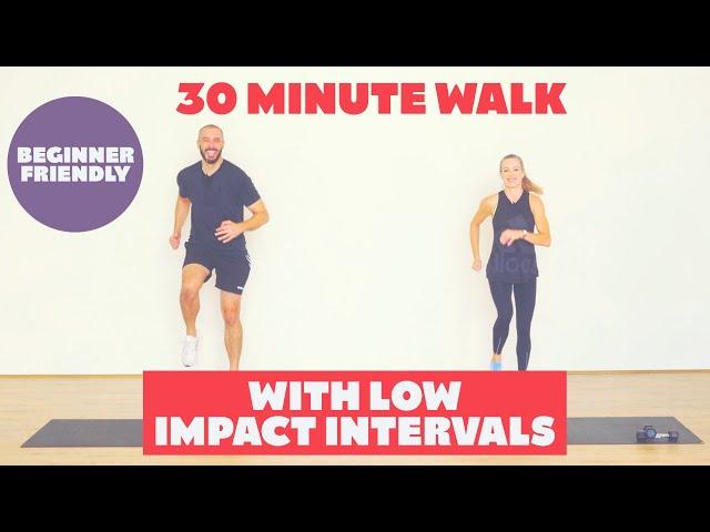 30 Minute Walk at home | With low impact cardio intervals