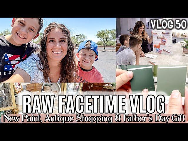 VLOG 50 | FACETIME VLOG : Picking New Paint, Antique Shopping & Father's Day Gift DIY