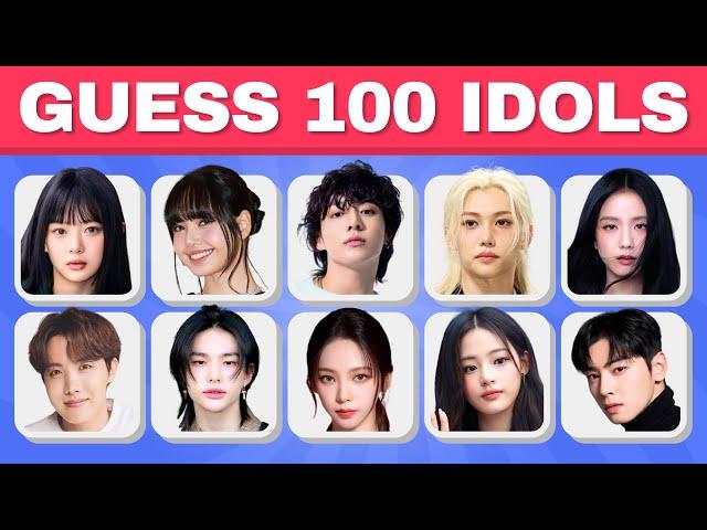 GUESS 100 KPOP IDOLS IN 3 SECONDS | MOST POPULAR IDOLS | KPOP QUIZ 2024