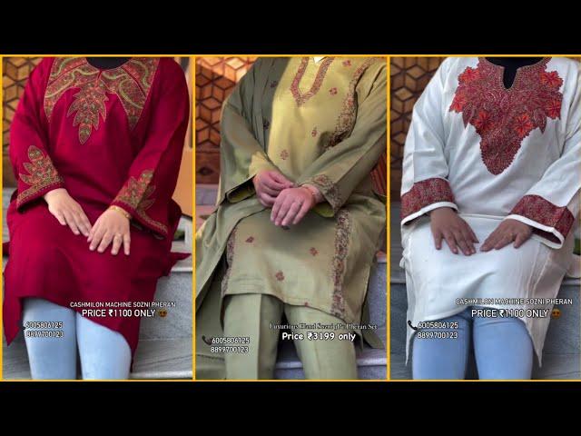 Designer Hand Sozni Pheran  || Pre Winter Kurti Design 