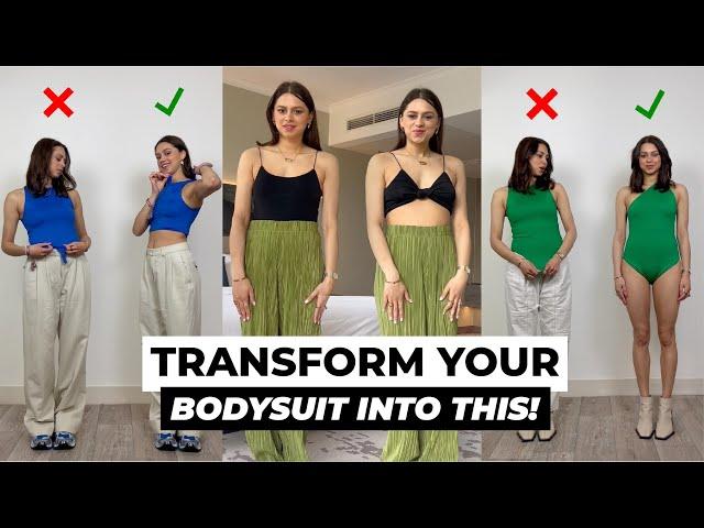 Clothing ‘HACKS’ To Create A New Top Out Of A Bodysuit Without Sewing