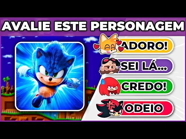 AVALIE - EDIÇÃO SONIC  | O que você acha dos personagens, filmes e jogos?  #macaquiz #quiz #sonic3