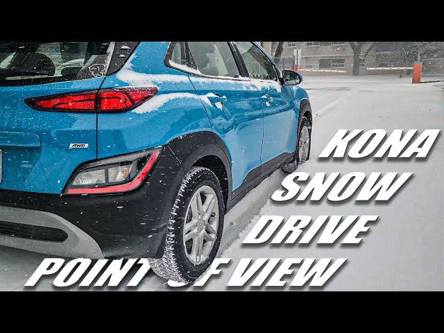 2022 HYUNDAI KONA AWD | Snow Drive POV | Tires Testing