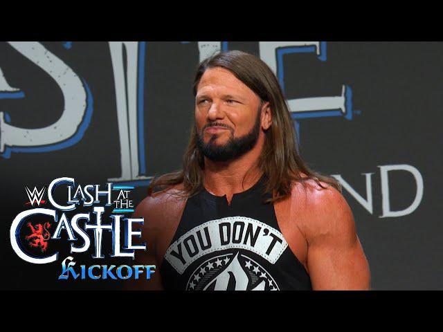 AJ Styles: “You’re looking at the next WWE Champion”: WWE Clash at the Castle Kickoff, June 14, 2024