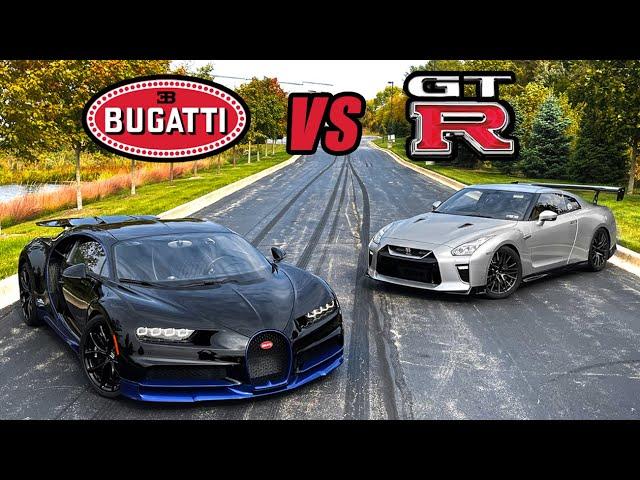 My Bugatti Chiron VS My 2,000HP Nissan GTR *DRAG RACE!*