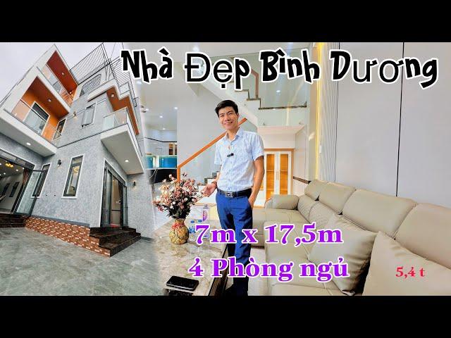 Nhà Đẹp Bình Dương. Mẫu Nhà 7m Ngang 3 Tầng Siêu Rộng Tại Phường Phú Hòa / Thủ Dầu Một, Bình Dương