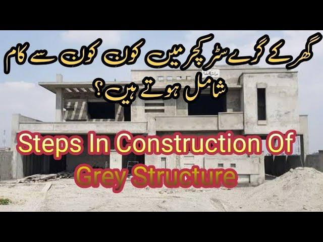 Grey Structure Work Process ll Steps in Grey Structure Of House