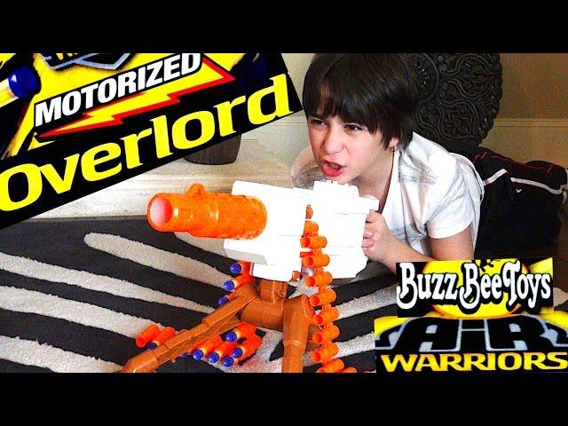 Buzz Bee Air Warrior motorized Overlord blaster automatic gun with Robert-Andre!