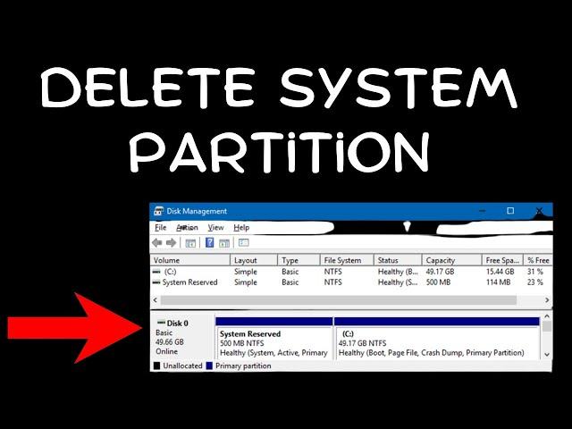 How to Delete System Reserved Partition  from Hard Drive