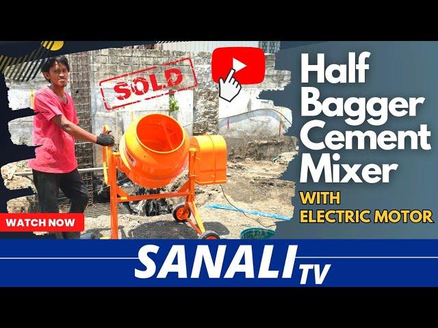 Half Bagger Cement Mixer with Electric Motor (Sold062223)