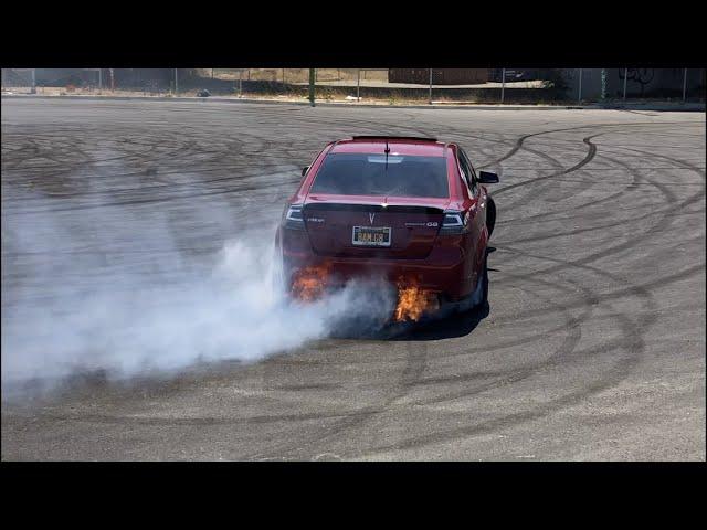 2009 Pontiac G8 GXP 800+ WHP spitting flames while shredding tires!