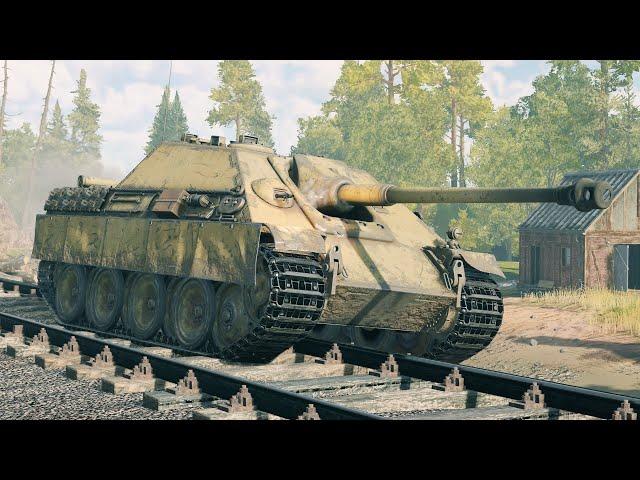 Jagdpanther Tank Destroyer Gameplay - Railway Bridge - Battle of Berlin [1440p 60FPS] Enlisted