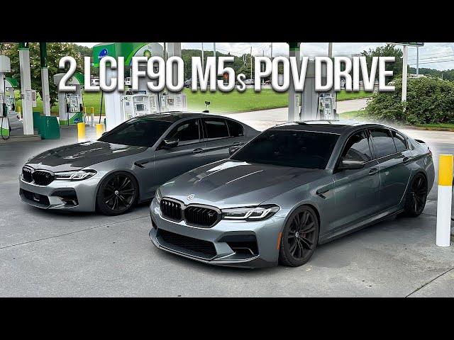 POV DRIVE WITH 2 LCI F90 M5 COMPETITIONS (CRAZY EXHAUST SOUNDS & TREATING THE ROAD LIKE A TRACK!)
