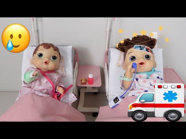 Baby Alive Abby and Drake go to the Hospital in An Ambulance 